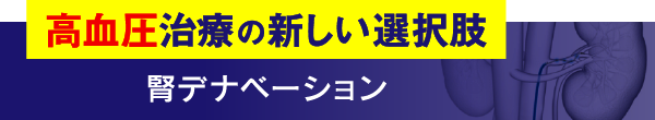 高血圧治療の新しい選択肢 腎デナベーション